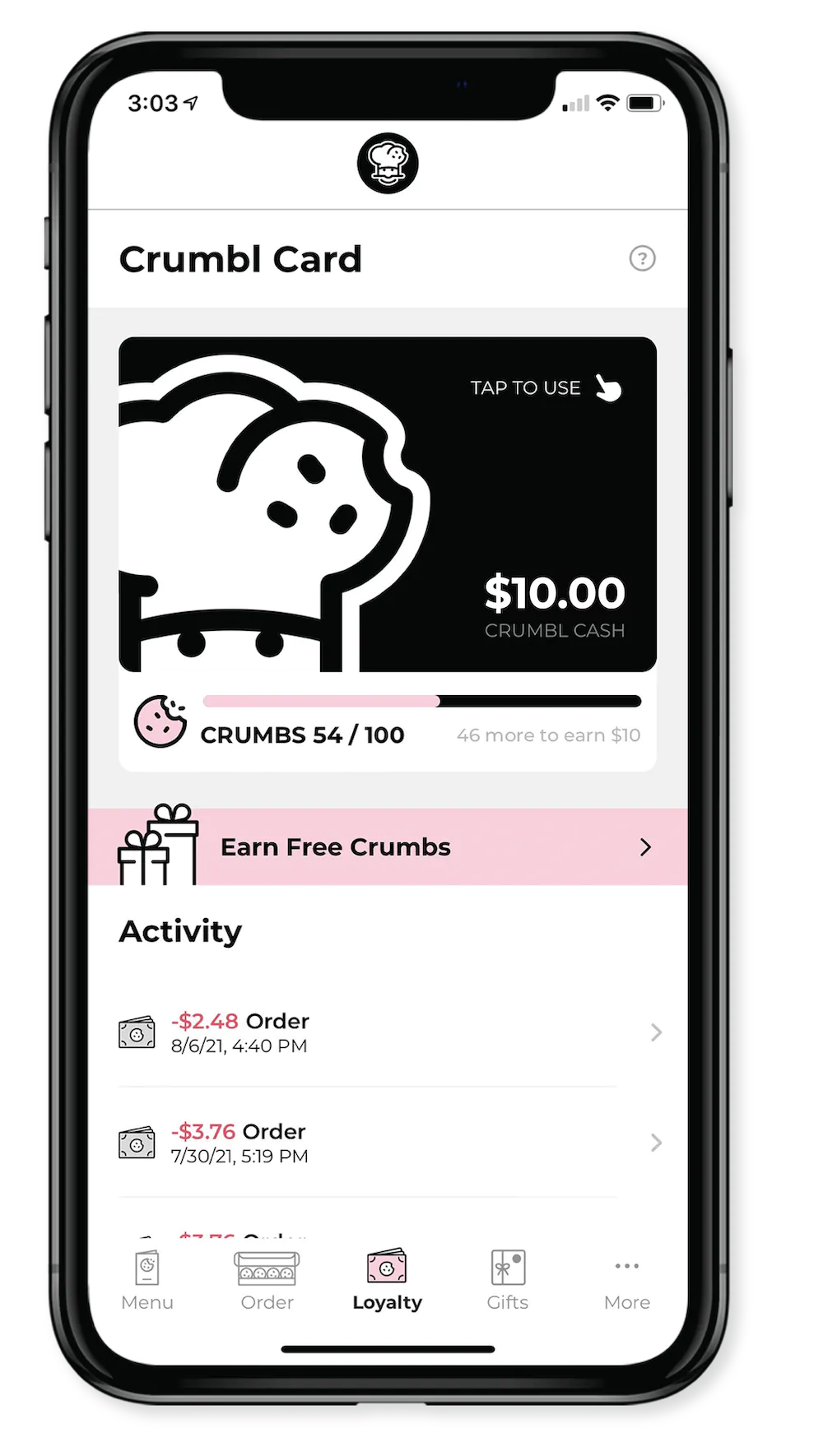 A phone with our fancy app on it